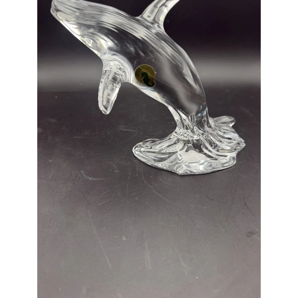 Waterford Crystal Glass Breaching Humpback Whale Figurine